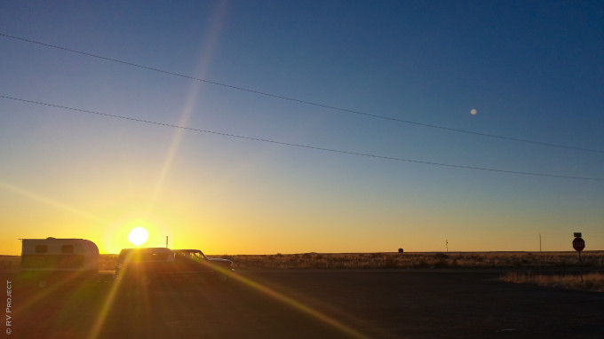 Arizona sunset on our way to Sin City.