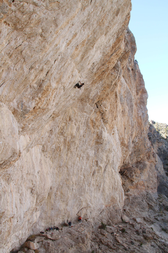 Eric Foss snapped this photo of Ethan in the middle of the steeps on Jumbo Love (5.15b)